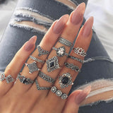Women Wedding Anniversary Gift Silver Ring Set