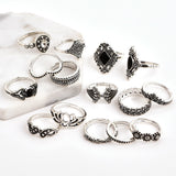 Women Wedding Anniversary Gift Silver Ring Set