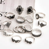Women Wedding Anniversary Gift Silver Ring Set