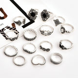 Women Wedding Anniversary Gift Silver Ring Set